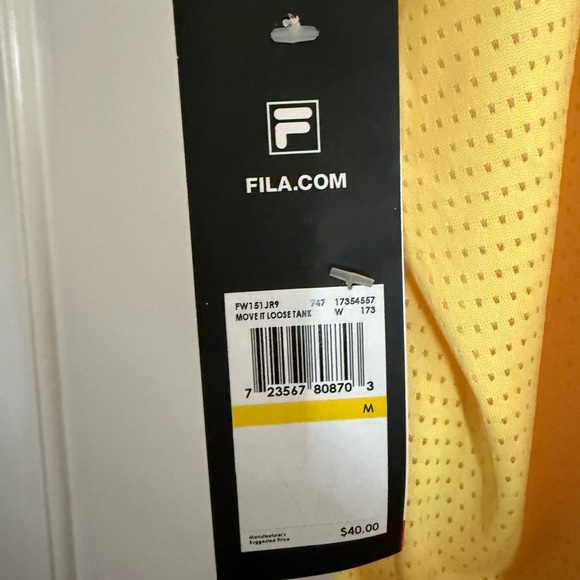 Fila Yellow Racerback Athletic Tank ❤️ - Picture 3 of 3
